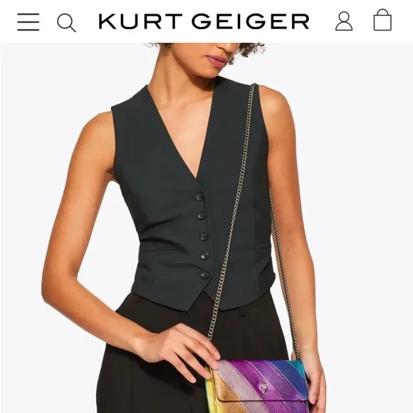 Kurt Geiger London Kensington leather chain wallet - Picture 6 of 7